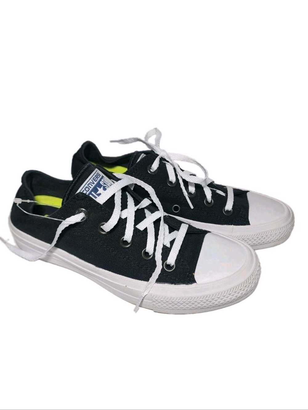 Check Taylor II Converse Sneakers Shoes With Lunarlon Womens Sz 6 EUC Black - Picture 1 of 9